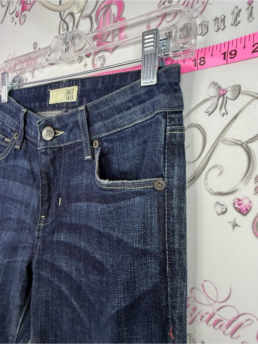 DAVID KAHN jeans Women's Dark Wash Boot Cut Jeans - Classic Mid-Rise - Picture 5 of 12